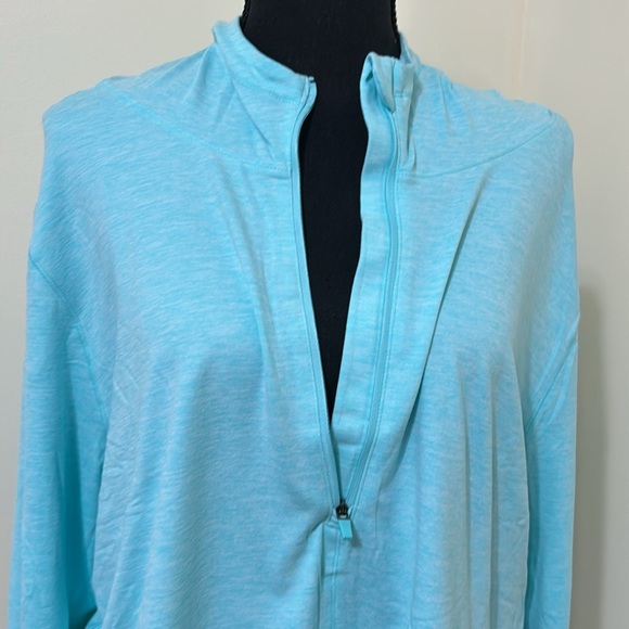 90 DEGREE BY REFLEX nwt Half Zip Pullover Hoodie Htr Aruba Blue. XXL - Picture 11 of 16
